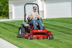 Exmark mower in use