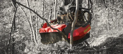Seppi M E20 direct forestry mulcher cutting trees