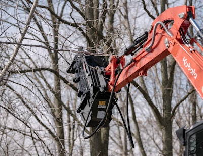 FX26 forestry mulcher on a kubota mini excavators