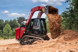 Yanmar TL65RS radial lift compact track loader dumping dirt