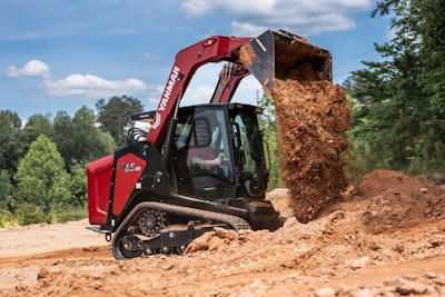 Yanmar TL65RS radial lift compact track loader dumping dirt