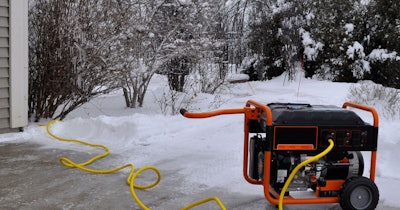 Generator in snow