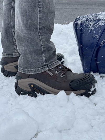 boot in the snow
