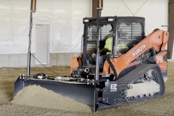kubota ctl equipped with E-Z Grader grading attachment