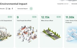 After you map a property, the Clean Air Calculator generates an environmental impact report showing the environmental value of the green spaces landscape and lawn care professionals create and maintain.