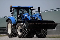 New Holland's T6.180 Methane tractor also runs on compressed natural gas.