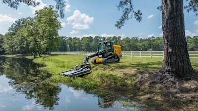 JCB's 4TS Teleskid has a telescopic boom height of 15 feet and reach of 8 feet.