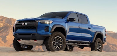 2026 Chevrolet Colorado ZR2 in reef blue metalic.