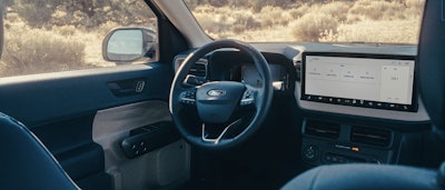 The 2026 Maverick comes standard with a 13.2-inch touchscreen with Sync 4, which provides enhanced voice recognition and wireless connectivity to a smartphone via Apple CarPlay or Android Auto.