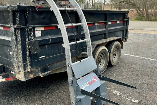 The LoadRunner is adjustable and can be attached to any dumpster or dump trailer.