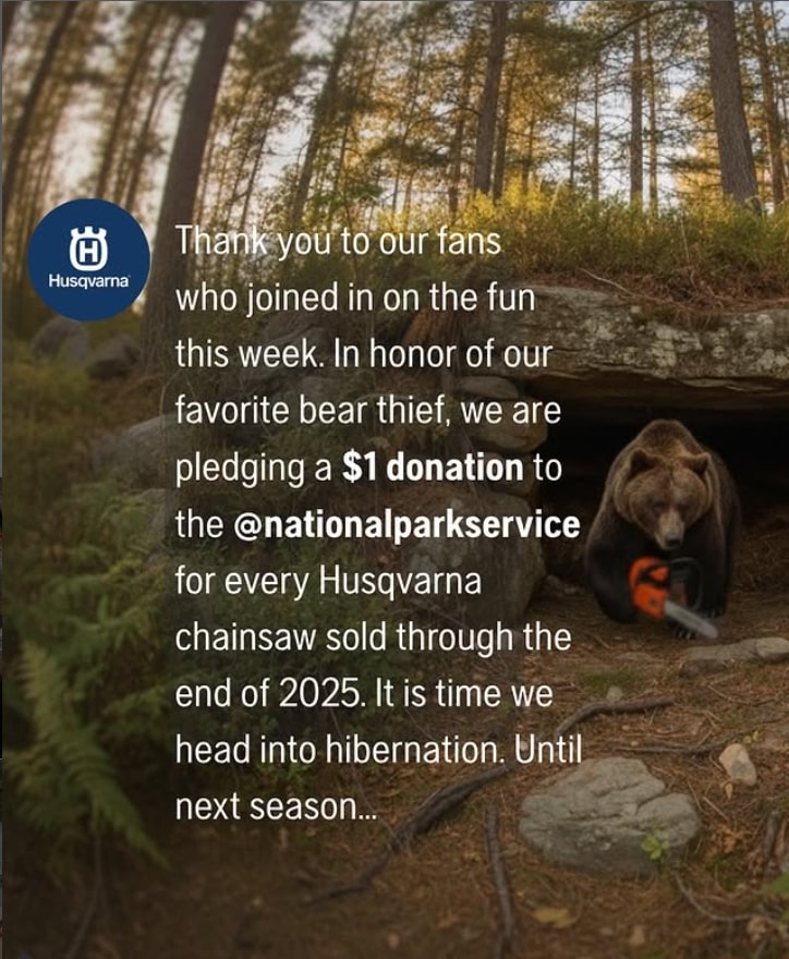 Husqvarna National Park Service Donation Post