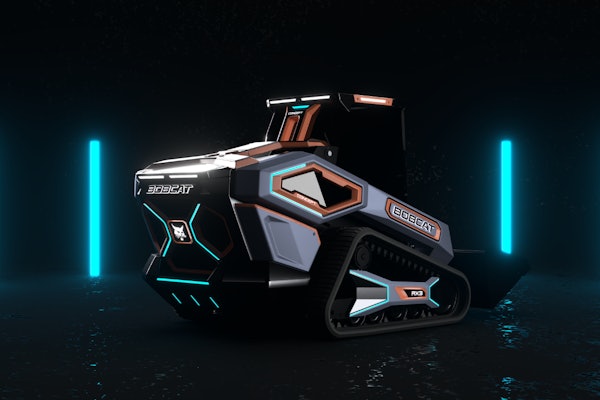 The fully electric autonomous loader can be engineered with a cab or no cab, wheels or tracks, configurable lift arms and more.