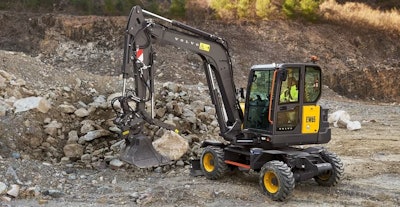 Volvo Ew65 Compact Excavator Rock