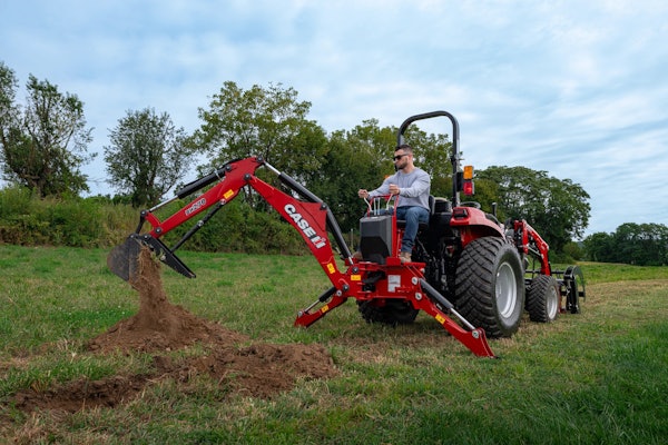 Case IH's new Farmall 40A tractor with backhoe