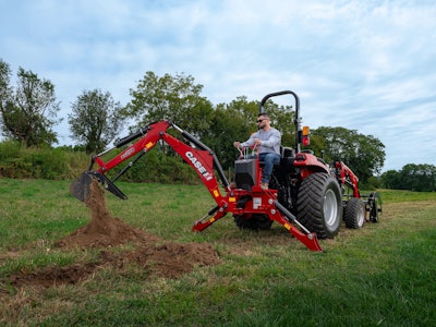 Case IH's new Farmall 40A tractor with backhoe