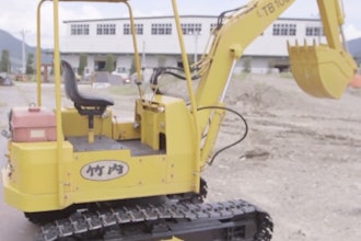 Takeuchi claims it produced the world's first 360-degree slew compact excavator in 1971, the TB1000, shown above. The compact excavator, however, didn't catch on in the U.S. until 20 or so years later, despite American manufacturer P&H's S-20 Stik-Clam, which came out in 1965.