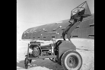 The Keller brothers' first loader in 1956 was invented for scooping up at a turkey barn in Minnesota and is credited with ushering in the skid steer later produced by Bobcat.