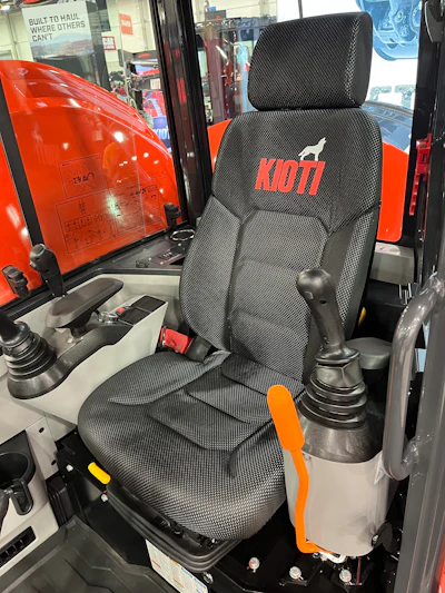 Upgraded seat in the Kioti MX 570A