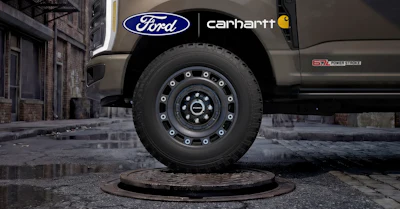 A computer-generated photo teasing this year's unveiling of a 2027 Ford Super Duty Carhartt edition.