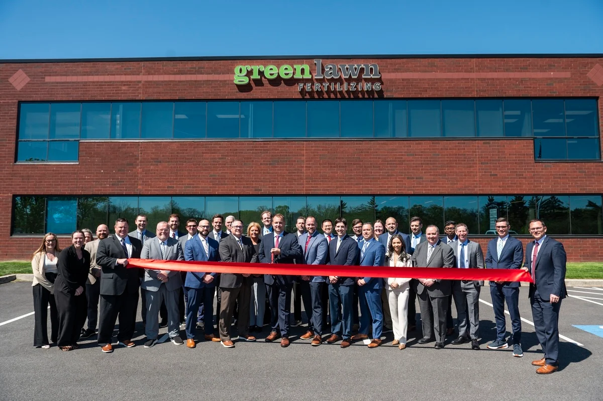 Green Lawn Fertilizing Ribbon Cutting 1