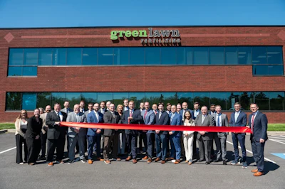 Green Lawn Fertilizing Ribbon Cutting 1