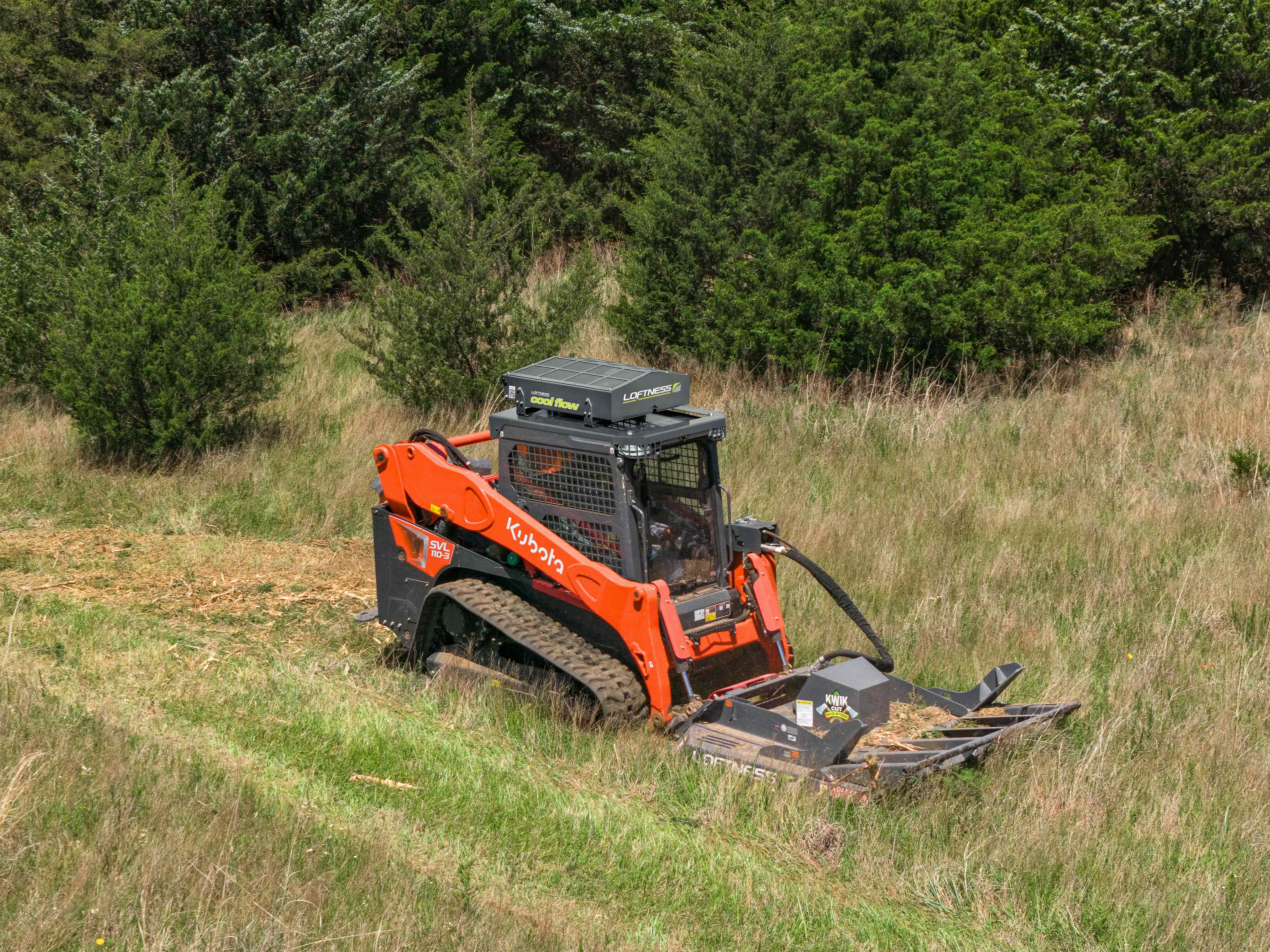 Loftness's new Kwik Cut brush cutter for skid steers and compact track loaders