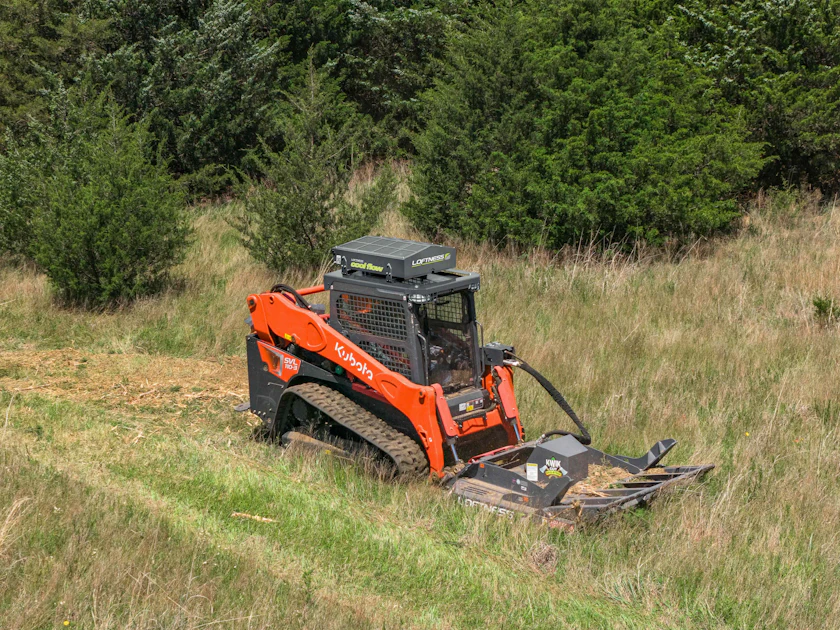 Chop trees, brush 10” thick with Loftness’ new Kwik Cut for skid steers, CTLs