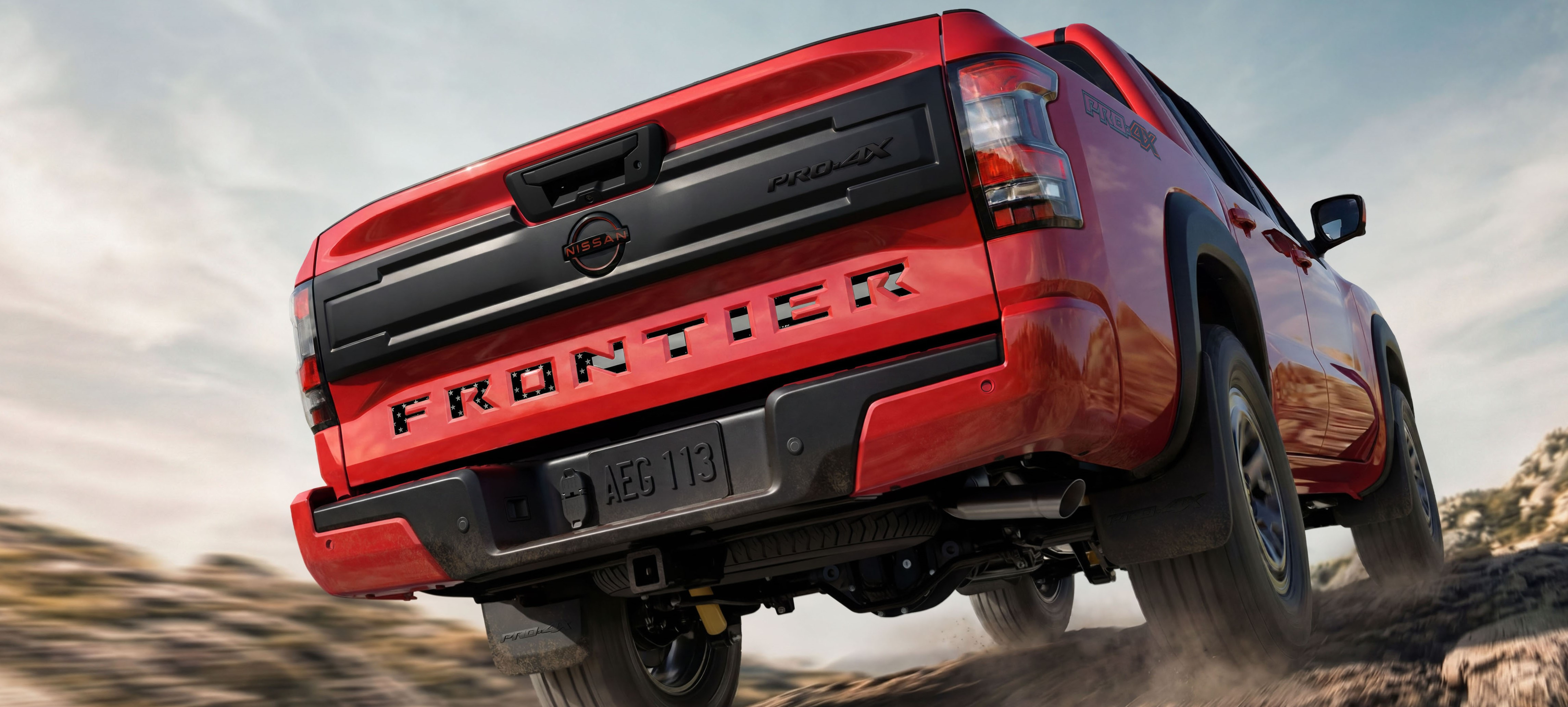 2026 Nissan Frontier Pro-4X with subtle U.S. 250th Anniversary lettering on tailgate.